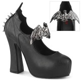 Vegan 13 cm DEMON-18 gothic körömcipők rejtett platform