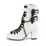 Vegan 7,5 cm VIVIKA-128-2 victorian bokacsizma vastag sarkú