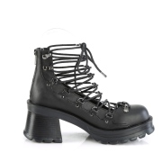 Vegan 7 cm BRATTY-32 alternatív cipők platformos fekete