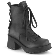 Vegan 7 cm Demonia BRATTY-50 Platform bokacsizma vastag sarkú