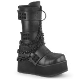 Vegan 8,5 cm TRASHVILLE-138 demoniacult csizma - unisex platform csizma