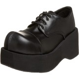 Vegan 8 cm DANK-101 alternatív cipők platformos fekete