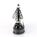 Vegan Fehér 5 cm SLACKER-88 Demonia Bokacsizma Platform