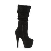 Vegan Szarvasbőr 18 cm ADORE-1061 rúdtánc platform csizma fekete