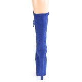 Vegan Szarvasbőr 20 cm FLAMINGO-1050FS rúdtánc platform csizma kék