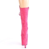 Vegan Szarvasbőr 20 cm FLAMINGO-1050FS rúdtánc platform csizma pink