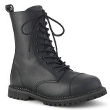 Vegan bőr RIOT-10 demoniacult acél lábbeli punk bokacsizma - unisex bakancsok