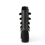 Vegan fekete 14 cm SWING-230 cyberpunk csizma platformos