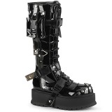 Vegan fekete 5 cm SLACKER-260 cyberpunk csizma platformos