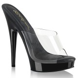 Vinil 15 cm SULTRY-601 papucs magassarkú fekete