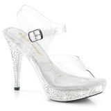 Átlátszó 11,5 cm ELEGANT-408 fabulicious fitness verseny cipő magassarkú