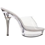 Átlátszó 14 cm Pleaser ALLURE-601 Platform Papucs