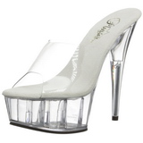 Átlátszó 15,5 cm Pleaser DELIGHT-601 Platform Papucs