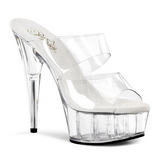 Átlátszó 15,5 cm Pleaser DELIGHT-602 Platform Papucs