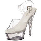 Átlátszó 15 cm Pleaser KISS-208LS Magassarkú Platform