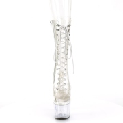 Átlátszó 18 cm ADORE-1050C platform magassarkú csizma