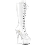 Átlátszó 18 cm ADORE-2020C platform magassarkú csizma