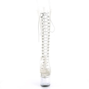 Átlátszó 18 cm ADORE-2020C platform magassarkú csizma