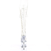 Átlátszó 18 cm ADORE-2021C platform magassarkú csizma