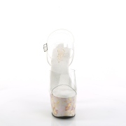 Átlátszó 18 cm ADORE-708MB rúdtánc magassarkú cipő