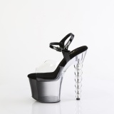 Átlátszó 18 cm BLISS-7082 Gyöngyös platform magassarkú női
