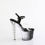 Átlátszó 18 cm BLISS-7082 Gyöngyös platform magassarkú női