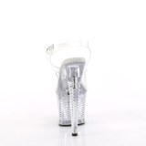Átlátszó 18 cm FLASHDANCE-708SPEC Sztriptíz LED Izzo Szandál Női