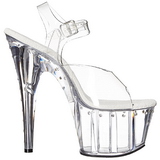 Átlátszó 18 cm Pleaser ADORE-708LS Magassarkú Platform