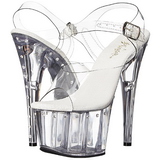 Átlátszó 18 cm Pleaser ADORE-708LS Magassarkú Platform