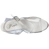 Átlátszó 18 cm Pleaser SKY-308MG csillámos magassarkú cipők