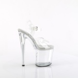 Átlátszó 20 cm NAUGHTY-8083 Akril platform magassarkú női