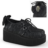 csipke anyag CREEPER-212 Platform Creepers Cipők Női
